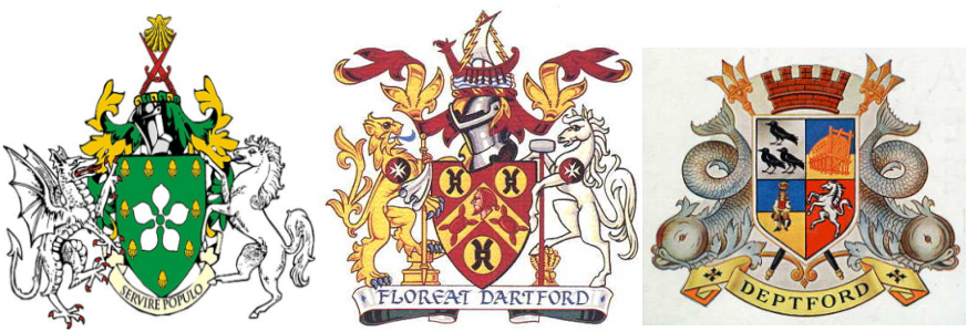 Bromley, Dartford, Deptford