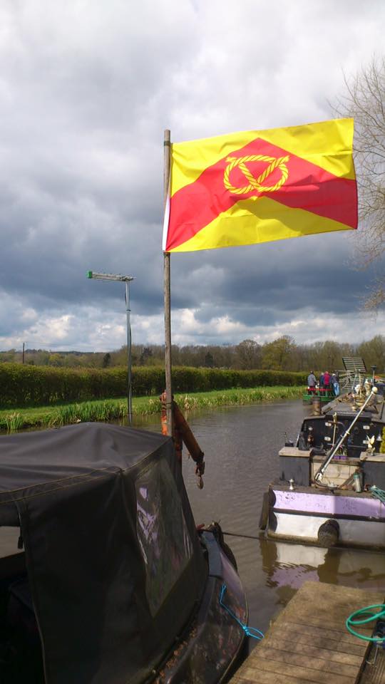 A magnificent photo of the Staffordshire flag on the Trent & Mersey canal (2)