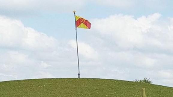 The Staffordshire flag flying in the county2.