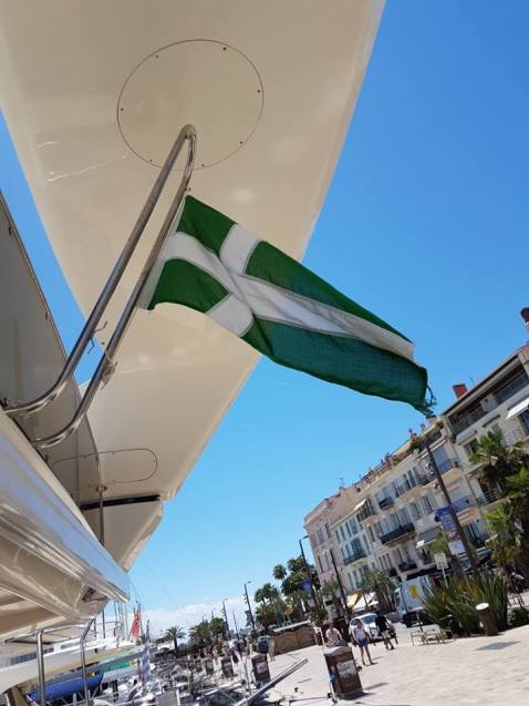 The Barra flag making an appearance in Cannes