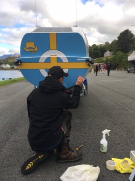 The Bristol Gulls are currently circumnavigating Skye and are training for the Talisker Challenge which is a race across the Atlantic later this year. The Skye flag looks great on the boat!