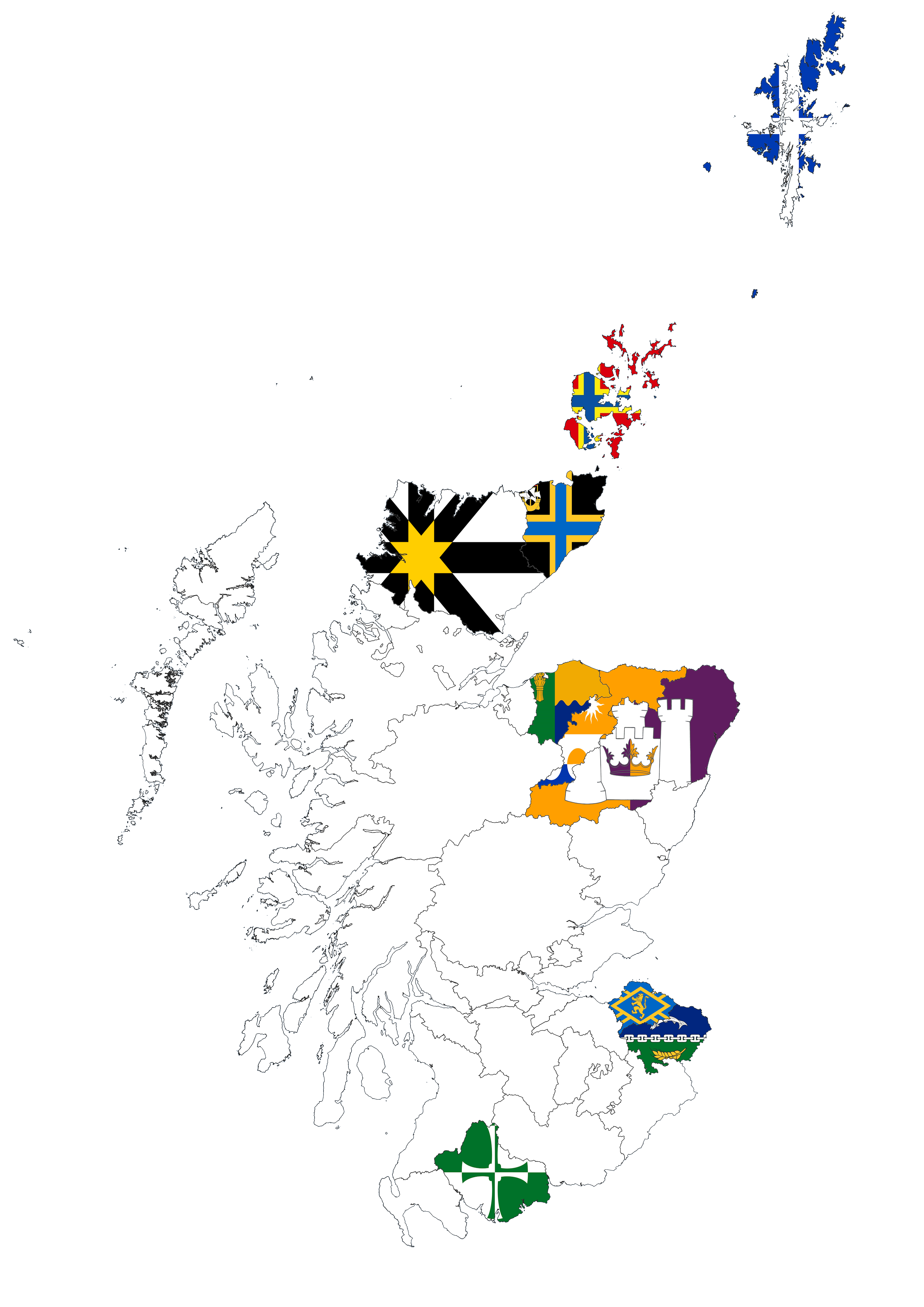 sco sans sea British County Flags